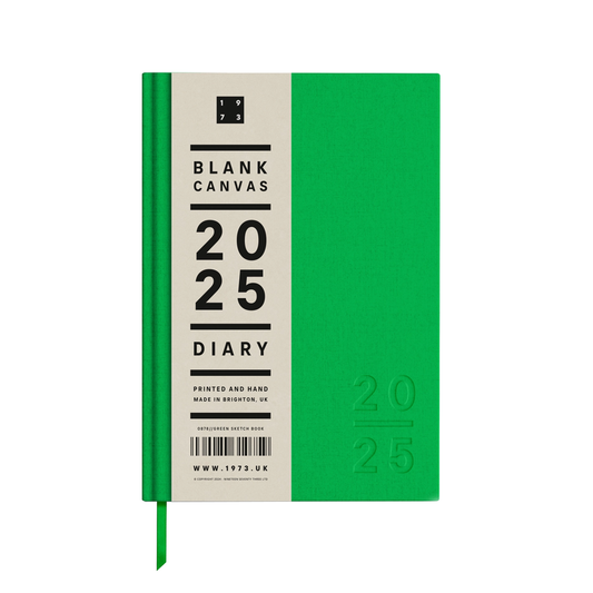 Green weekly planner book.