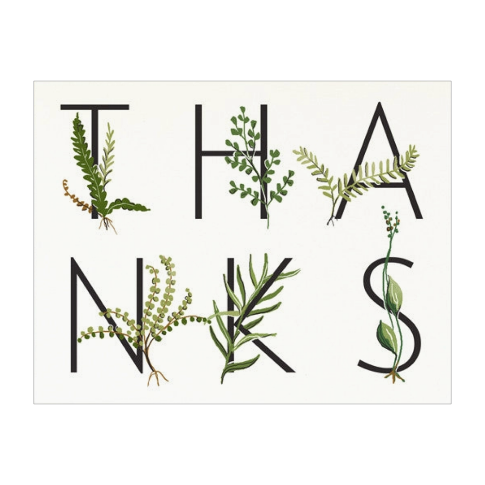 Fern Thanks Card by Amy Heitman