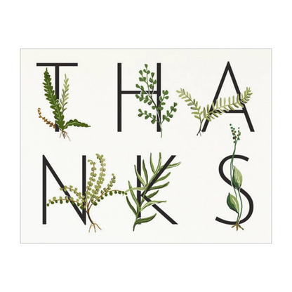 Fern Thanks Card by Amy Heitman