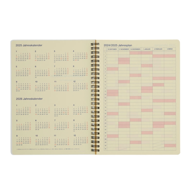 Rollbahn 2024-2025 Spiral XL Monthly Planner by Delfonics