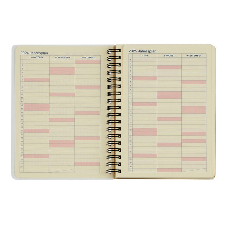 Rollbahn 2024-2025 Spiral Medium Monthly Planner by Delfonics