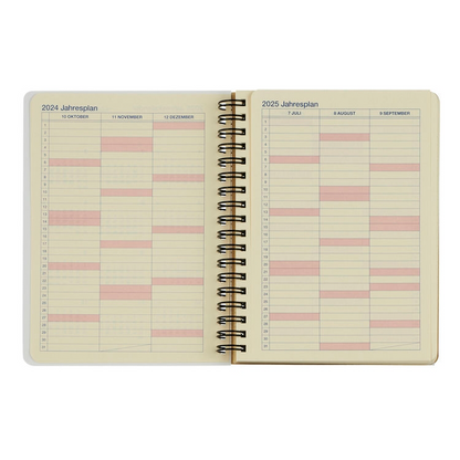 Rollbahn 2024-2025 Spiral Medium Monthly Planner by Delfonics