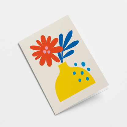 Flower Vase Card by Graphic Factory