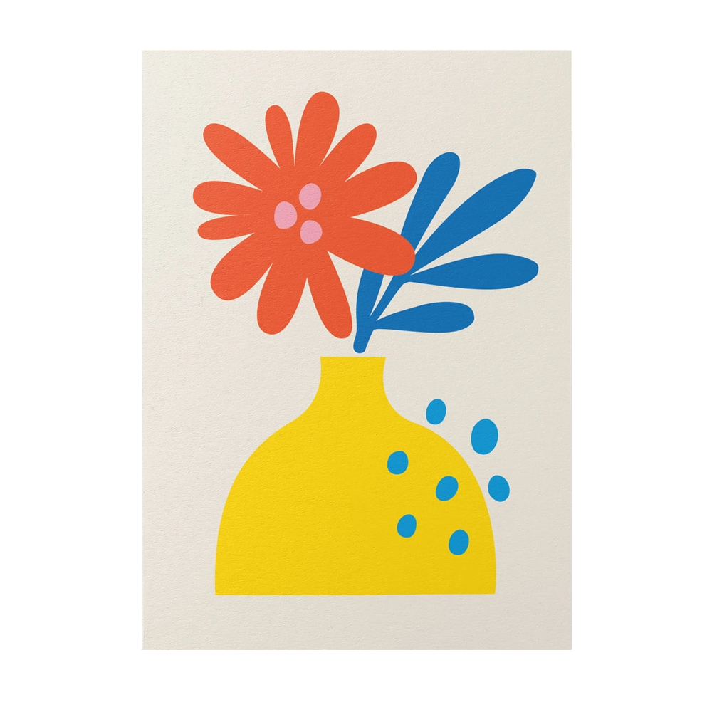 Flower Vase Card by Graphic Factory