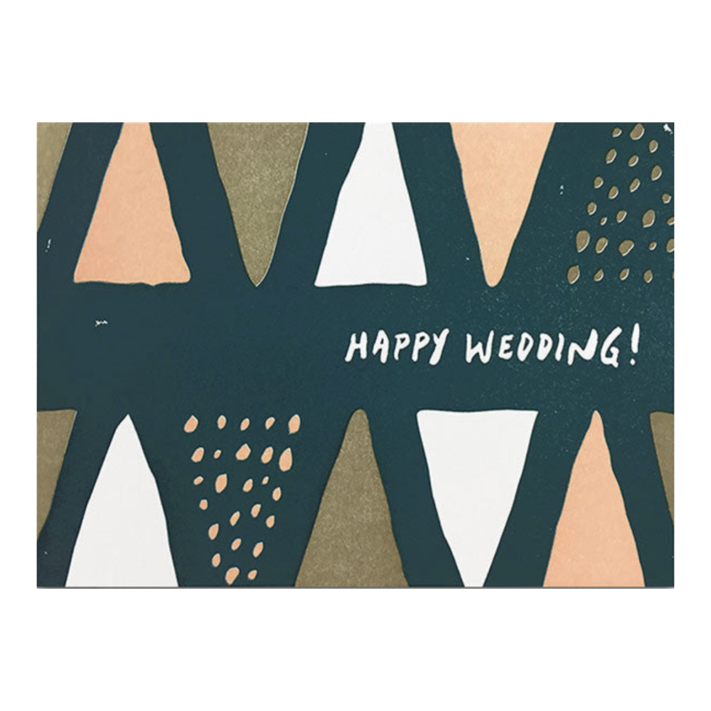 Happy Wedding Cones & Dots Card by Hammerpress