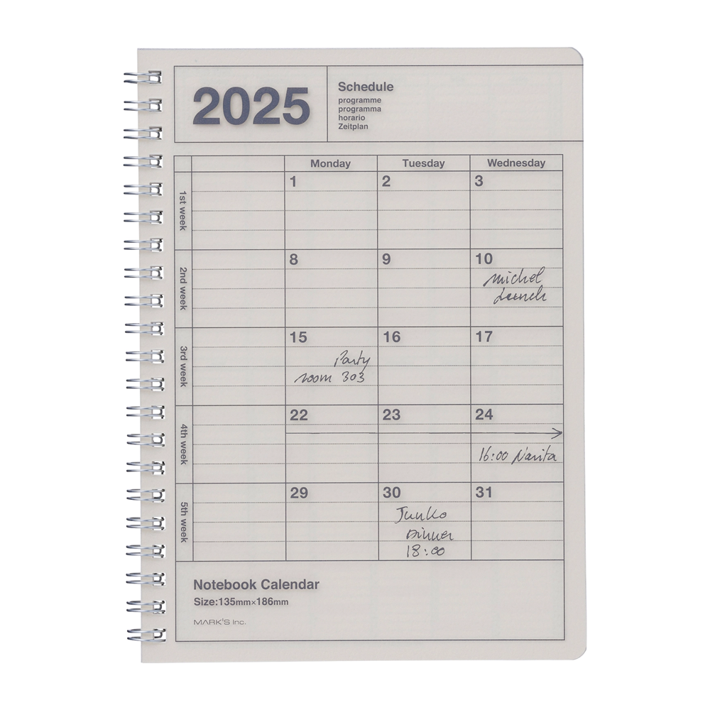 2025 Notebook Calendar S Monthly Planner by Mark's