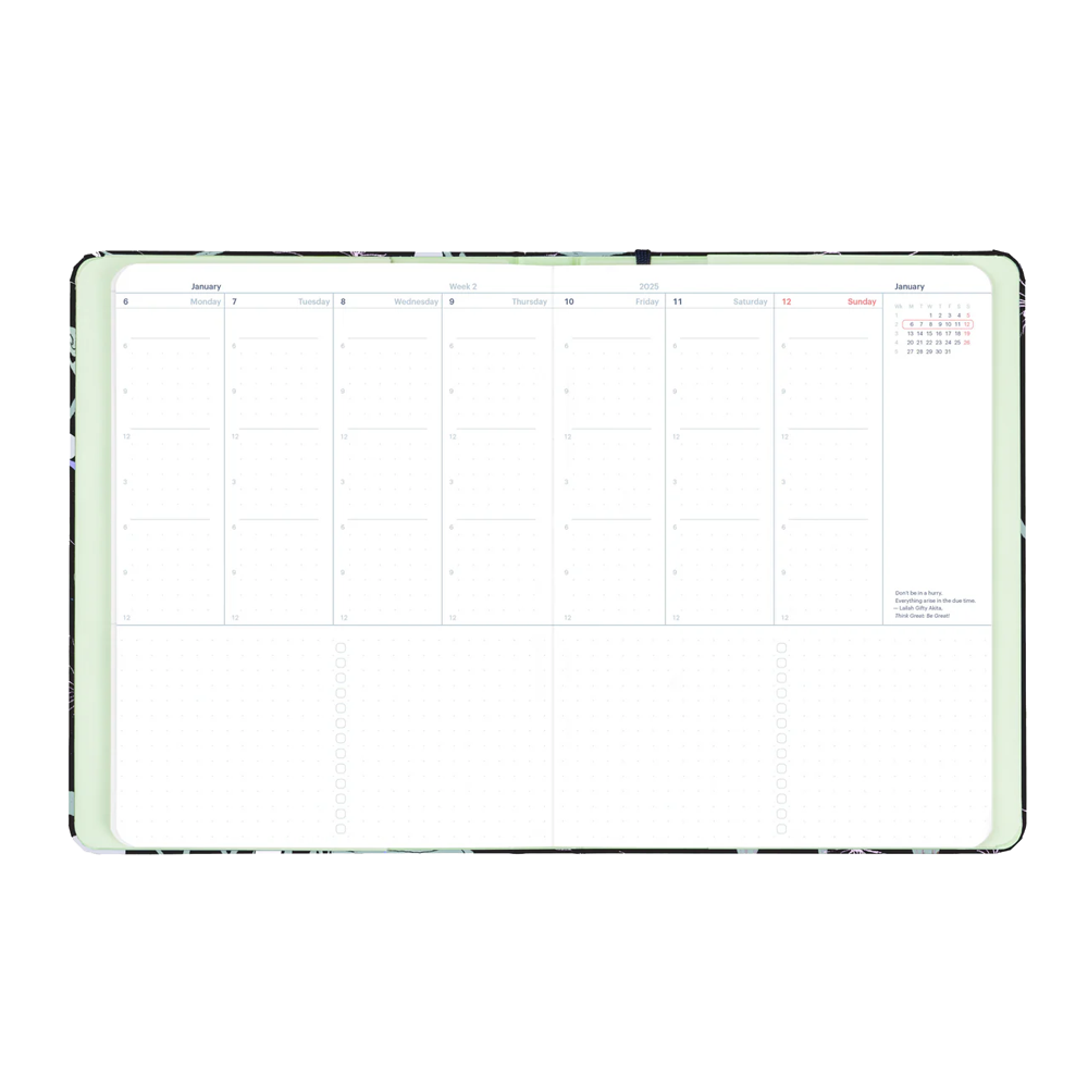 2025 Weekly & Monthly Vertical Planner by Mossery