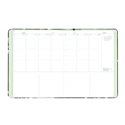 2025 Weekly & Monthly Vertical Planner by Mossery