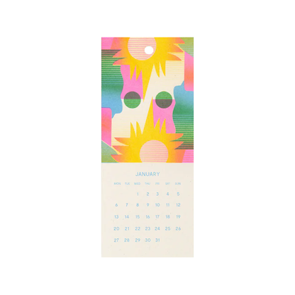 2025 Mini Hanging Calendar by Risotto