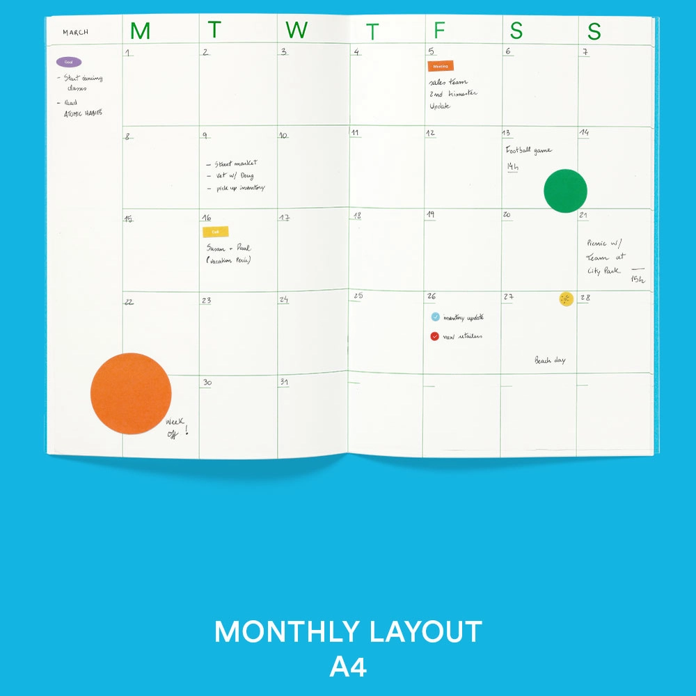 Undated Monthly Planner by mishmash