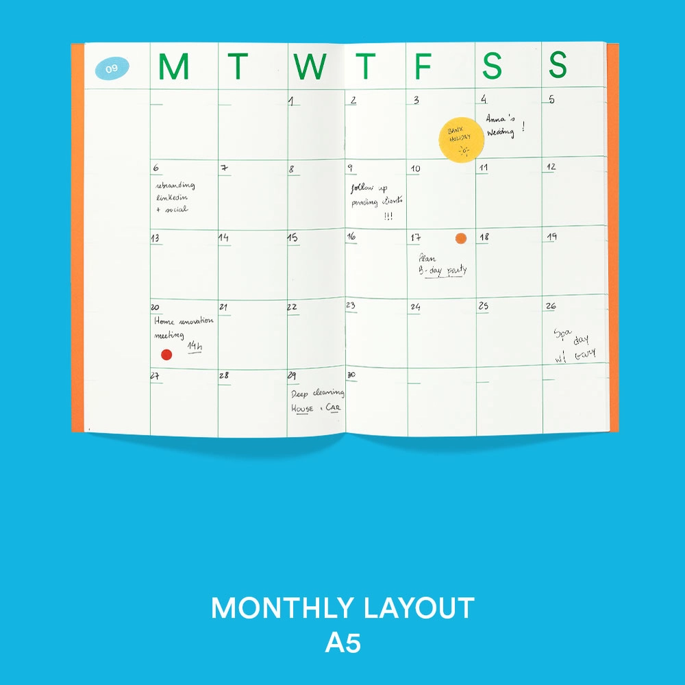 Undated Monthly Planner by mishmash