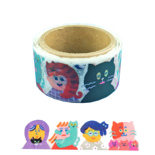 Cat Life Katanuki Masking Tape by Aiueo