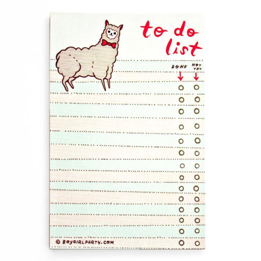 Llama To-Do Notepad by Boygirlparty