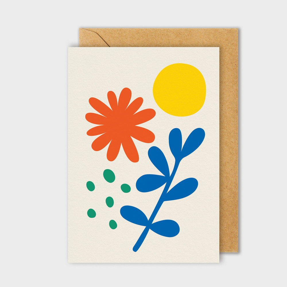 Flower and Sun Card by Graphic Factory