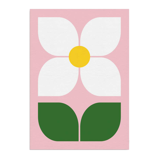 Flower Pink Card by Graphic Factory