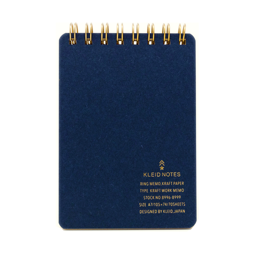 Kraft Work Memo A7 Spiral Notebook by Kleid