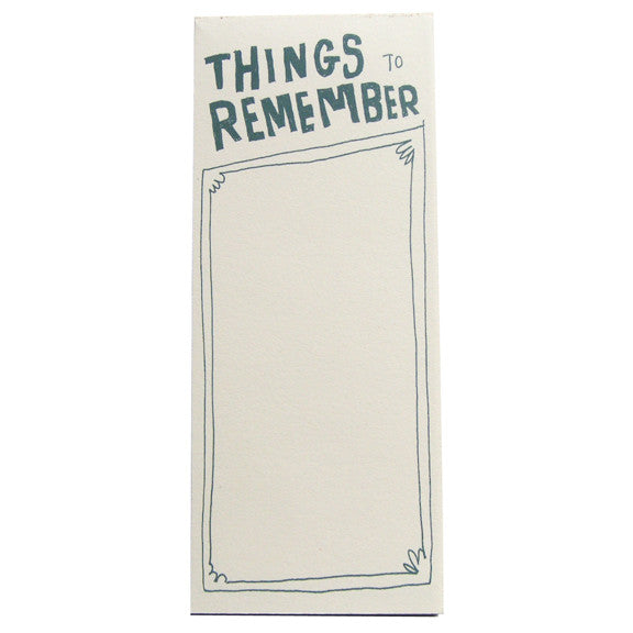 Keri Smith Things to Remember Notepad by Little Otsu