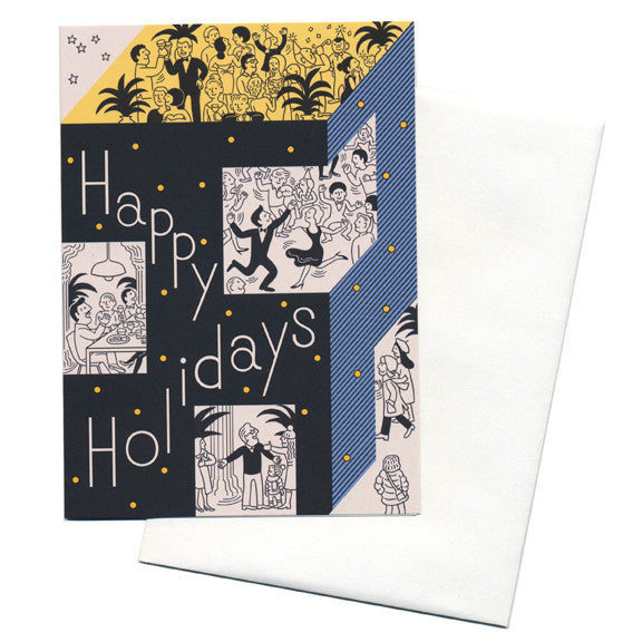 Tomi Um Happy Holidays Card by Little Otsu