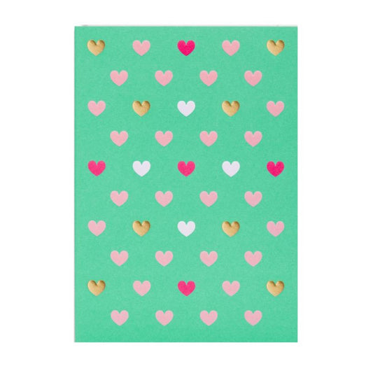 Postco Green Love Hearts Card by Lagom