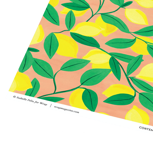 Lemons Wrapping Paper Single Sheet by Wrap