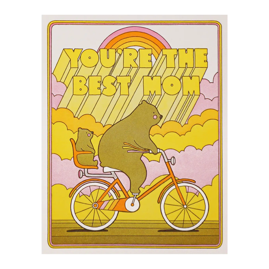 Best Mom Biking Bears Card by Lucky Horse Press