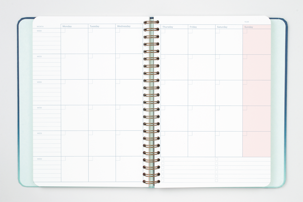 Undated Weekly Vertical Planner by Mossery