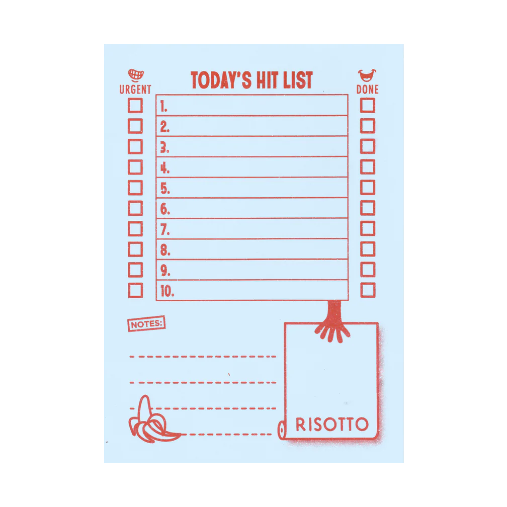 Hit List Notepad by Risotto